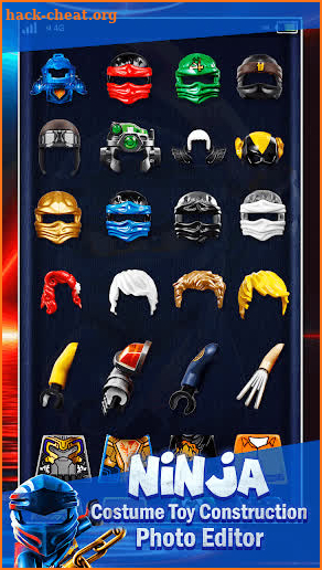 Ninja Costume Toy Construction Photo Editor screenshot