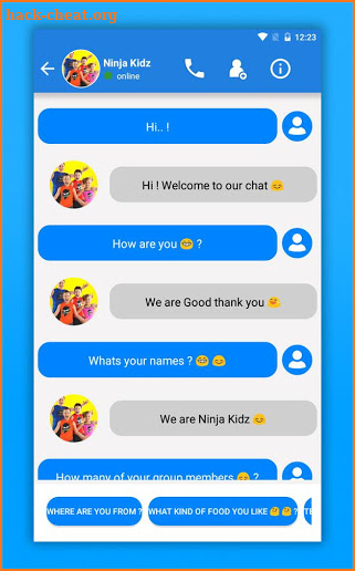 Ninja Kidz TV Game Fake Call screenshot