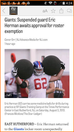 NJ.com: New York Giants News screenshot