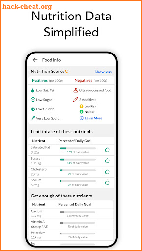 NO BS - food barcode scanner screenshot