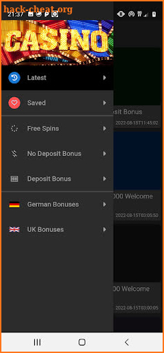 No Deposit Casino Welcome Spin screenshot