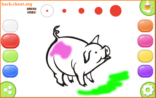 No internet Coloring game Paint Brush Pig Painbox screenshot