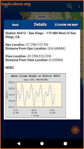 NOAA Buoys Stations & Ships with GPS Tides & Wind screenshot