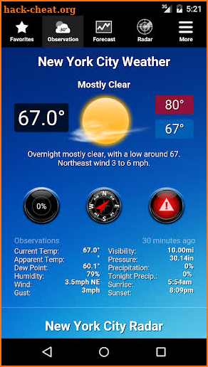 NOAA Weather screenshot