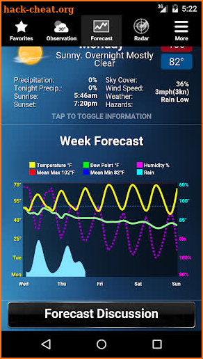 NOAA Weather screenshot