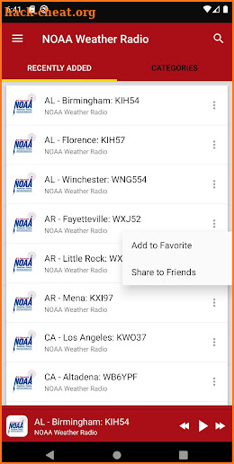 NOAA Weather Radio screenshot