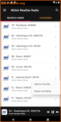 NOAA Weather Radio screenshot