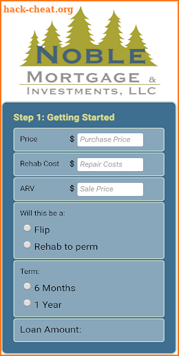 Noble Mortgage Calculator screenshot