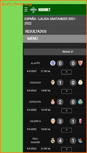 Nodonet App: para ver fútbol screenshot