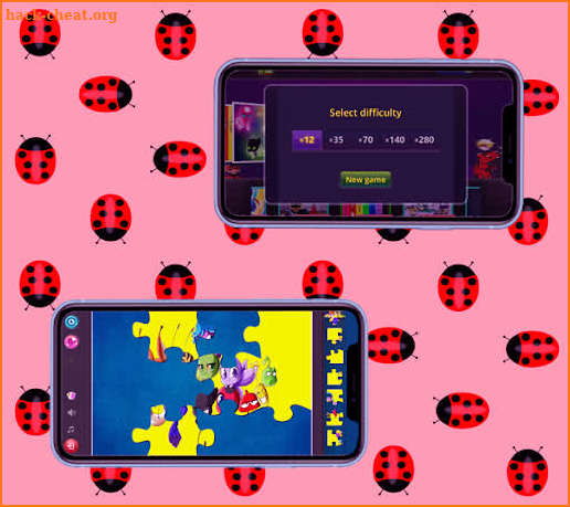 Noir Lady Bug Jigsaw PUZZLE screenshot