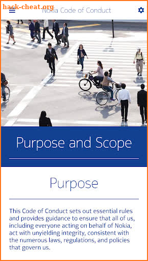 Nokia Code of Conduct screenshot