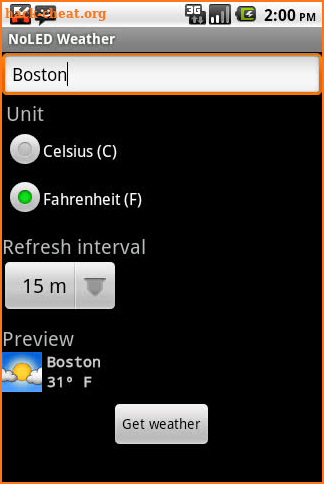 NoLED Weather screenshot