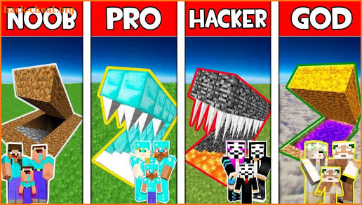 Noob vs Pro vs Hacker vs God: DanOMG screenshot