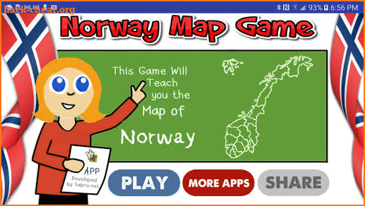 Norway Map Puzzle Game screenshot