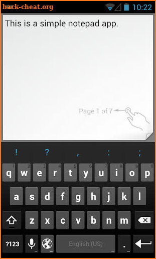 Notepad screenshot