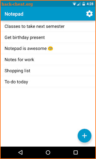 Notepad screenshot