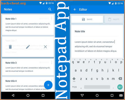 Notepad App screenshot