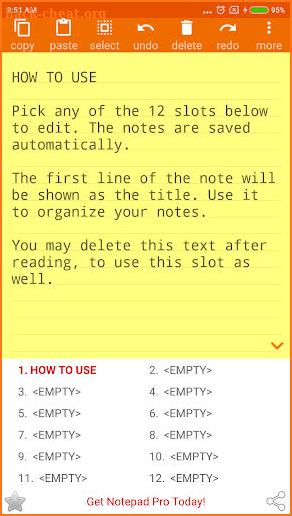 NOTEPAD Simple AdFree screenshot