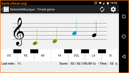 NotesDeMusique (Learning to read musical notation) screenshot