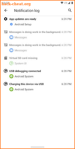 Notification Log Shortcut (No Ads) screenshot