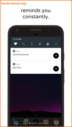 notin - notes in notification screenshot