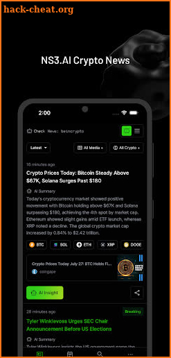 NS3.AI : GPT-based Crypto News screenshot