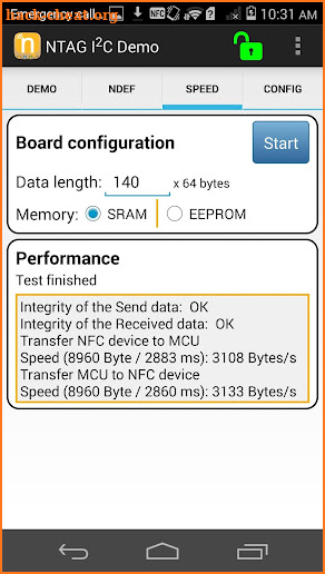 NTAG I2C Demoboard screenshot