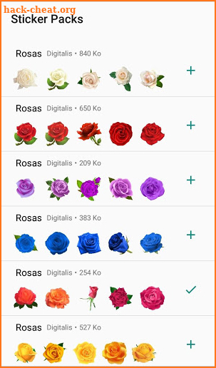 Nueva Rosas Pegatinas Para chatear - WAStickerApps screenshot