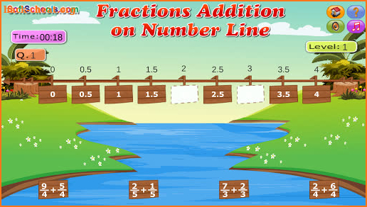 Number Line Fractions Games screenshot