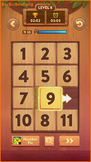 Number Slide: Wood Jigsaw Game screenshot