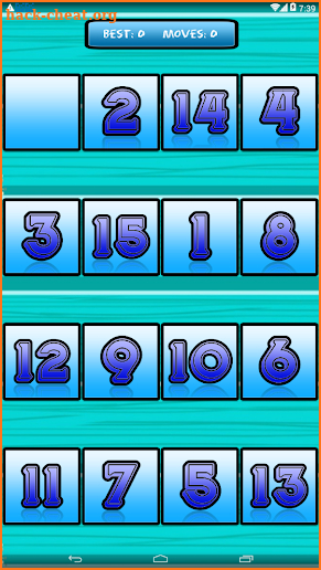 Numberic Puzzle Blue screenshot