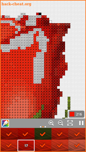 Numbering cross-stitch screenshot