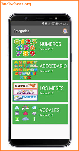 Numbers, Alphabet, Months and Vowels (Spanish) screenshot