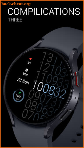 Numbers Pixel Watch Face screenshot