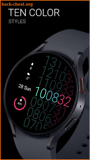 Numbers Pixel Watch Face screenshot