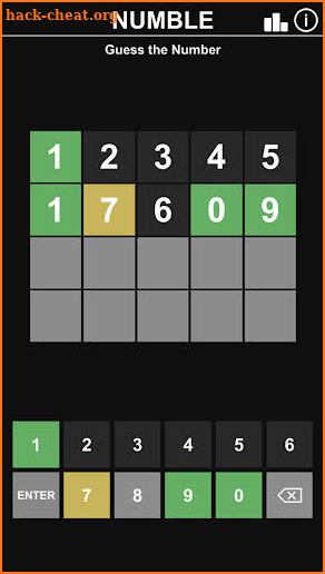 Numble - Wordle with numbers screenshot