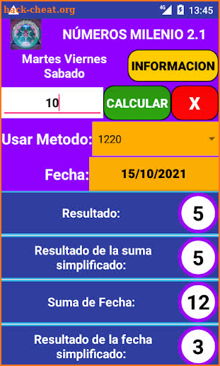 Numeros Milenio screenshot