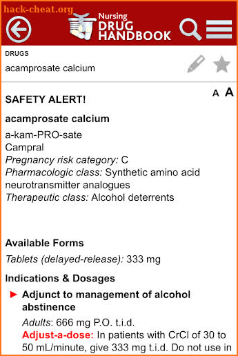 Nursing Drug Handbook screenshot