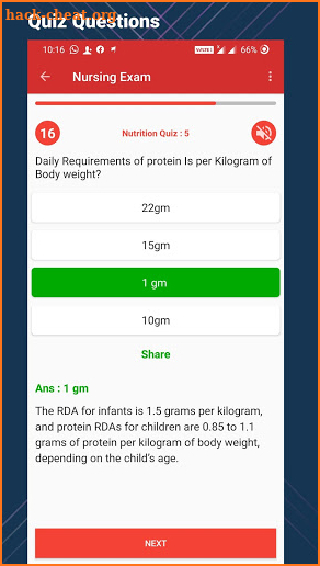 Nursing Exam screenshot