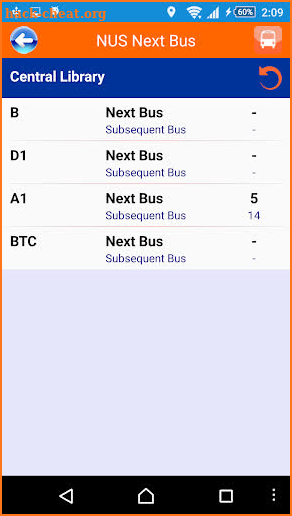 NUS NextBus screenshot