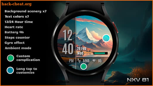 NXV81 Scenery Plus Watch Face screenshot