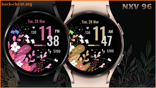 NXV96 Vibrant Flora Watch Face screenshot