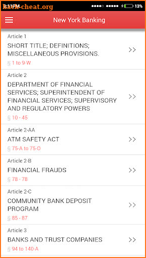 NY Banking screenshot