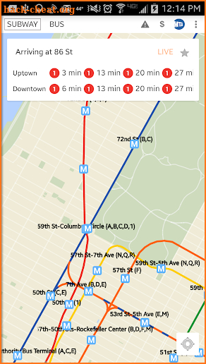 NYC Bus & Subway Live screenshot