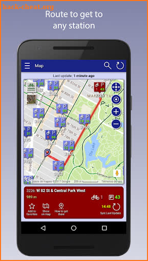 NYC Citi Bike screenshot