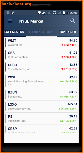 NYSE Live Stock Market screenshot