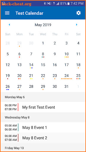 O365 SharePoint Online Calendar screenshot