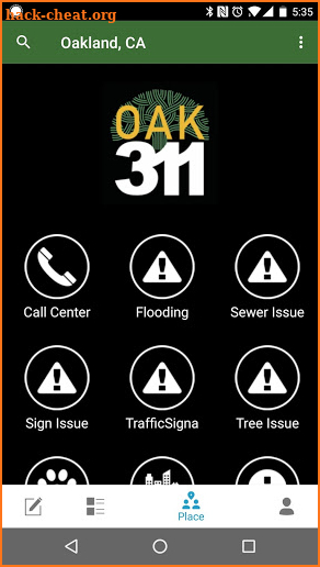 OAK 311 screenshot