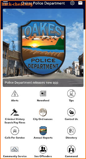 Oakes Police Department screenshot