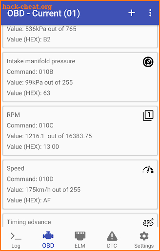 OBD II Simulator screenshot